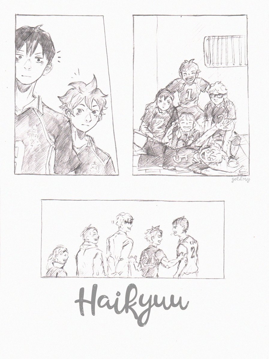 просто перерисовочка трех фреймов из #haikyuu 