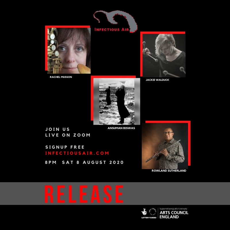 AirInfectious's tweet photo. Register now for the FINAL Infectious Air Session 6 "Release" - Saturday 8th August 8PM (UK Time) Live on Zoom. Register at https://t.co/WMyGiGS4Sl - Bring your own instrument! https://t.co/hhoHOgAXWu