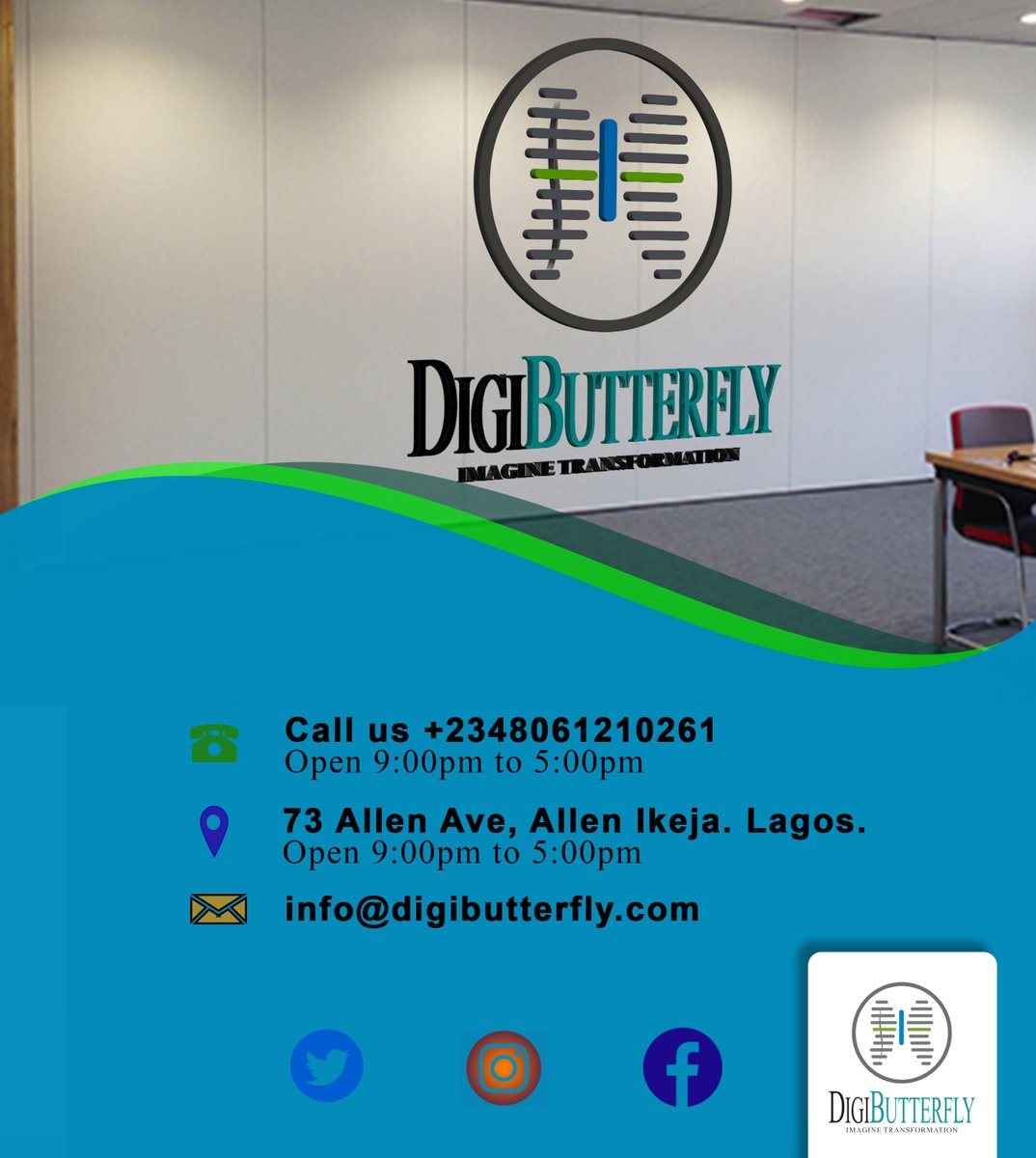 DIGIBUTTERFLYng's tweet photo. At DIGIBUTTERFLY we believe we can apply such magical transformation to your business to make you emerge from your chrysalis to soar like the beautiful butterfly in reaching your brand and business objectives.
Send us your brief today.
#DIGIBUTTERFLY #signage #Businessbranding https://t.co/AaSLGCdpAG