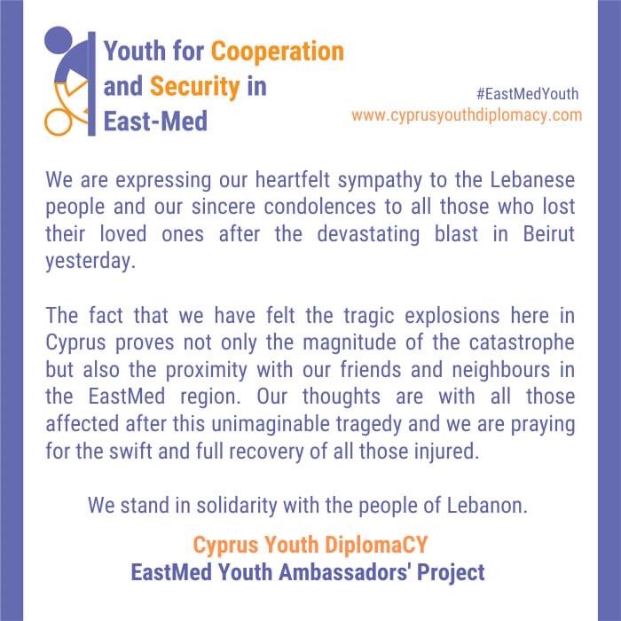 dplmCY's tweet photo. 🇱🇧🇨🇾💔
#EastMedYouth #PrayForBeirut🙏
@CyprusinLebanon 
#Cyprus #Lebanon #Beirut https://t.co/hEbzBAC3r0