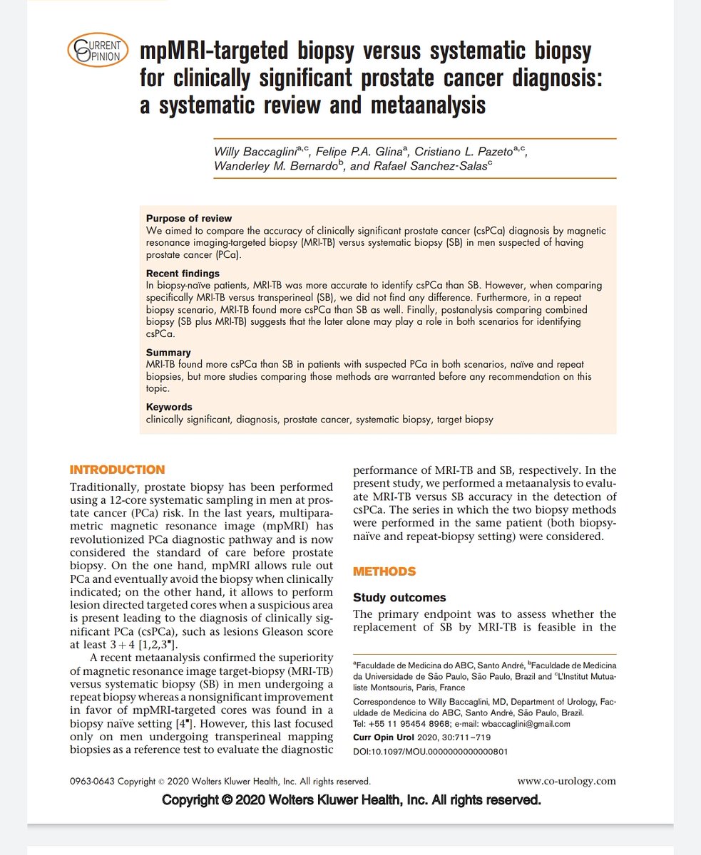 BaccagliniWilly's tweet photo. What will be the next step in the field of prostate biopsy? @RSanchez_Salas
#urology #oncology #prostata #cancerdeprostata #fmabc #uroabc https://t.co/BxOQzgyS2y