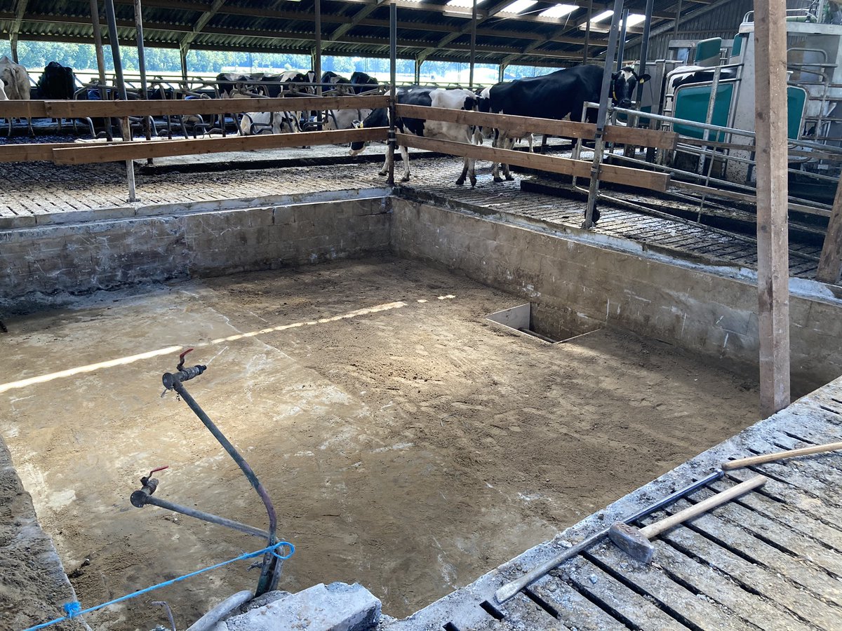 boerremcotp's tweet image. Dat was de melkstal. #melkrobot #verbouwing