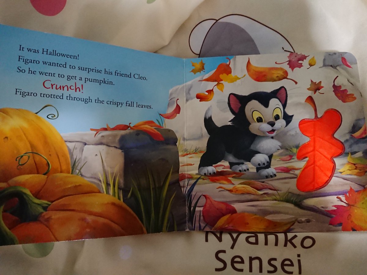 くまくま フィガロの触れる絵本を中古で入手 ハロウィンの内容でフィガロが可愛い やっぱ新品で欲しいな ディズニー ピノキオ フィガロ