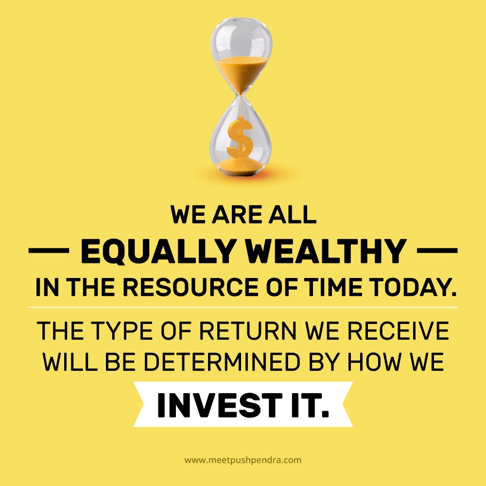 MeetPushpendra's tweet photo. If you invest your time right day after day, the compounding effect will be you reaching your dreams. Always remember that time is nonrenewable source, so invest it properly.

#Productivity #dontwastetime #GrowthMindset #Everysecondcounts #timemanagement #GTD #gettingthingsdone https://t.co/TxS7pkWlZV