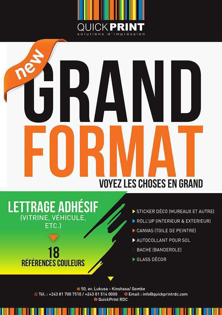 TalaComkin's tweet image. QUICKPRINT | Bizcongo
Grand Format, voyez les choses en grand !
Voir + : ow.ly/BbSh30r2Lir 
#quickprint #bizcongo #bizcongolive #kinshasa #rdcongo