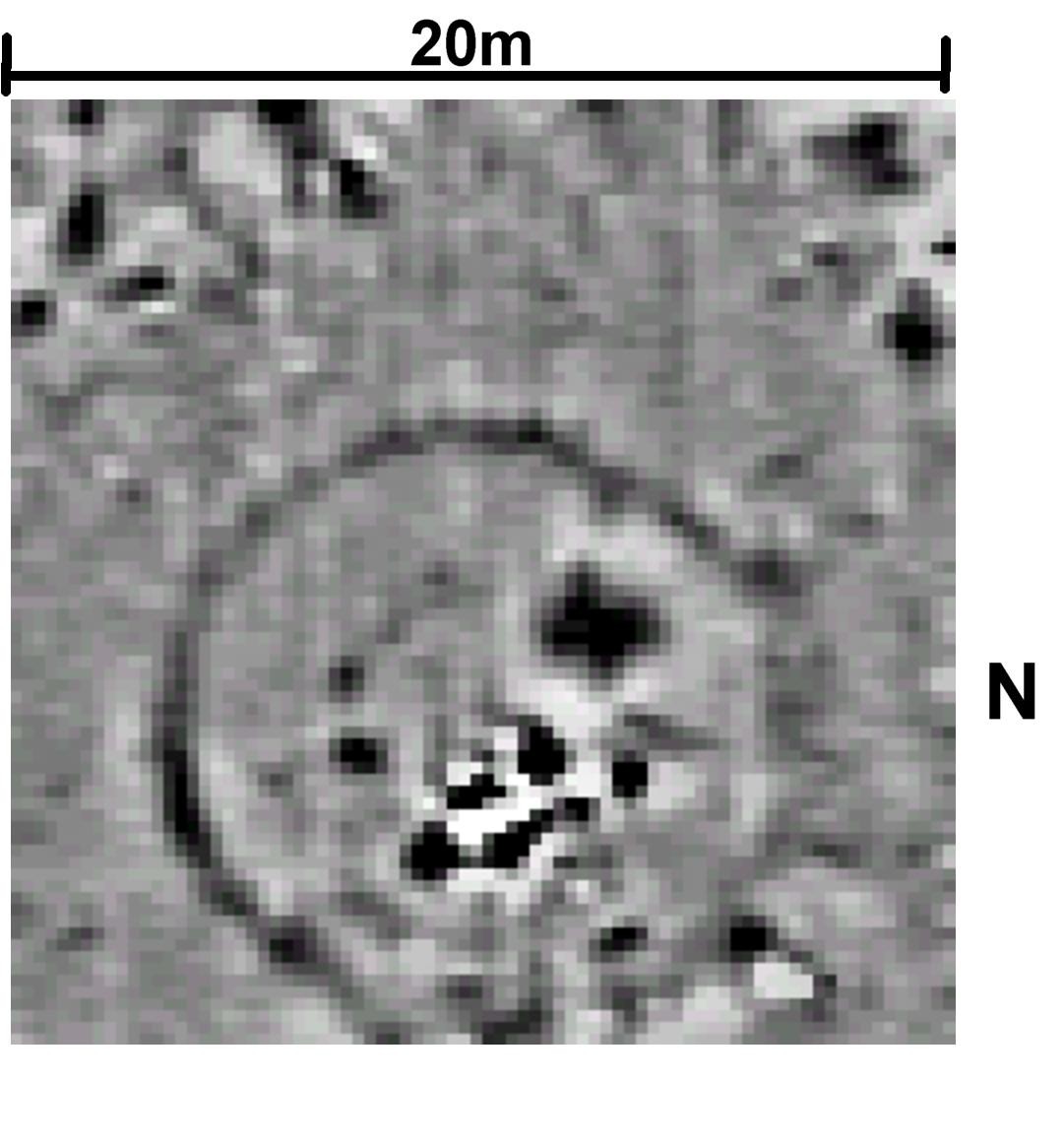 Tantalising close ups of our geophysical survey inside Hod HillAn Iron Age roundhouse with gulley, internal post ring, storage pits, hearth and SE facing entrance A section of road bordered by rows of 4 post structures - (possibly granaries) #HillfortsWednesday  #LoveGeofiz