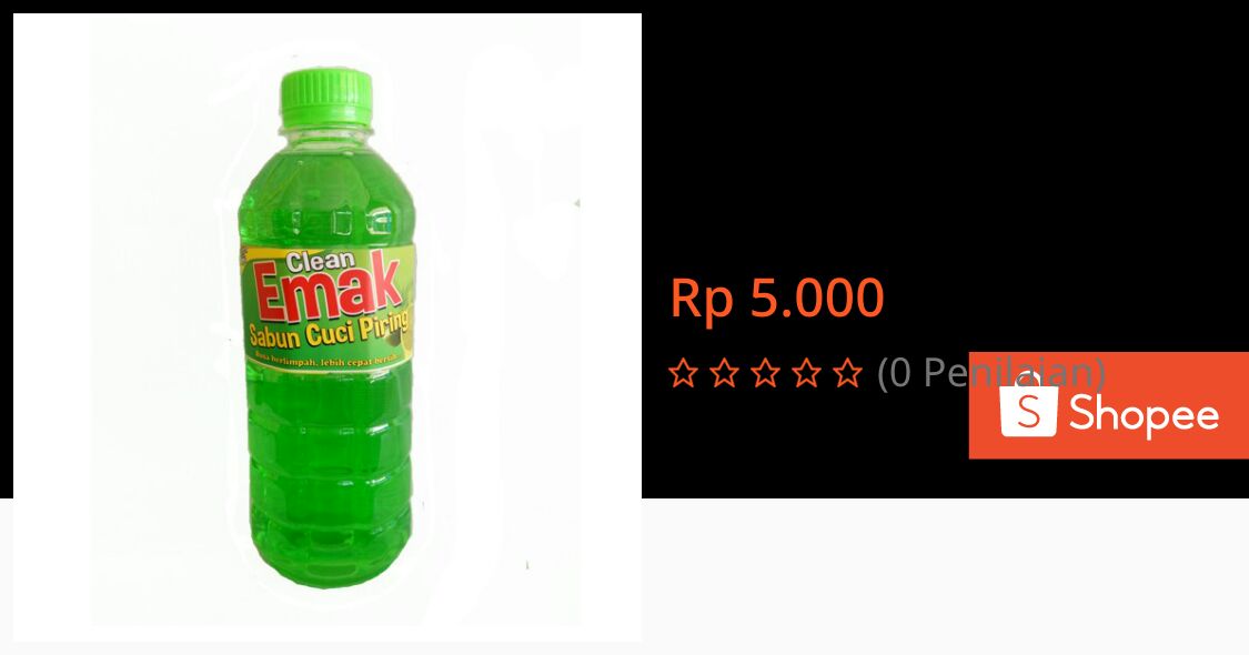 arbisalon's tweet photo. Saya menjual Sabun Cuci Piring Emak Clean 500 ml seharga Rp5.000. Dapatkan produk ini hanya di Shopee! https://t.co/8Zt86v2PmS #ShopeeID https://t.co/d5bkQlTKyY