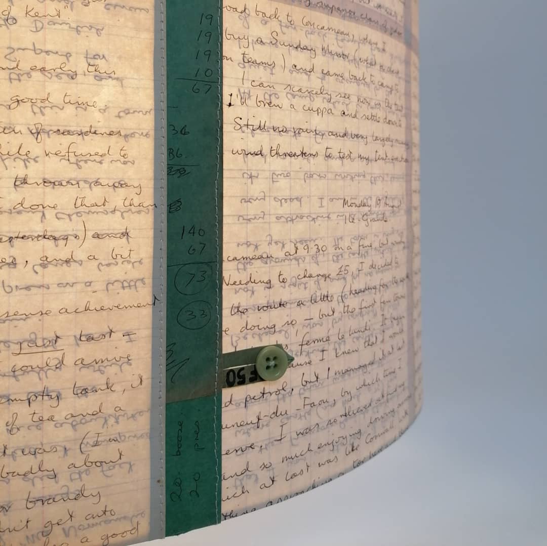 Sooooooo excited and proud to finally reveal this gorgeous recent commission, using one utterly wonderful commissioners late father's travel journal. What a lovely way to enjoy this everyday, rather than leaving it stuck in a drawer... madebyhandonline.com/products/lozen…