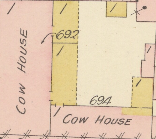 Pig Lairs and Cow Houses.