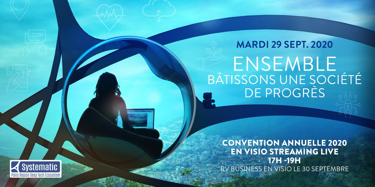 Le <a href="/Pole_Systematic/">Pôle Systematic</a> tiendra sa convention annuelle mardi 29.09 !
Retrouvez-nous pour 1 table ronde dédiée #JumeauNumérique, avec Baptiste Perrin @GEHealthcare,Thierry Danois <a href="/GoodMix3/">GoodMix</a>, Frédéric Ravaut @IngenieursECE &amp; <a href="/stanlarroque/">Stan Larroque</a> de Lynx.
Inscriptions : bit.ly/2BHLxWk