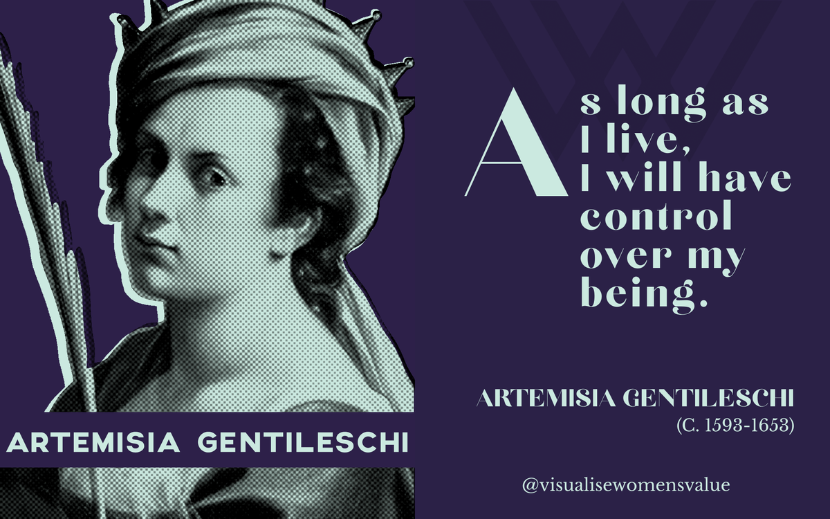 visualisewomen's tweet image. Artemisia Gentileschi was a pioneer and one of the most celebrated female painter of the 17th century. How much do you know about her? Check today&apos;s post on #visualisewomensvalue 
.
visualisewomensvalue.com/artemisia-gent…
.
#artemisiagentileschi #womeninhistory #womeninart #baroquepainter