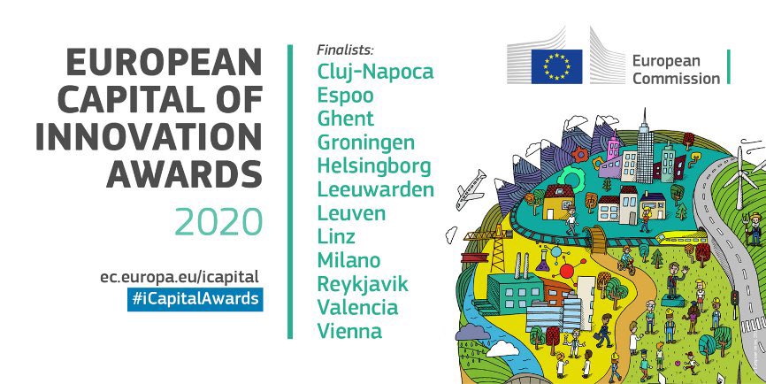 GabrielMariya's tweet photo. Very pleased to announce the 12 finalist #cities competing to become the European Capital of Innovation in 2020 🏆 Discover the full list of cities coming from 🇪🇺 : https://t.co/N90gc1Yzo1
 
A big thank you to all applicants for their inspiring submissions 
#iCapitalAwards https://t.co/lcqMPzYcZ6