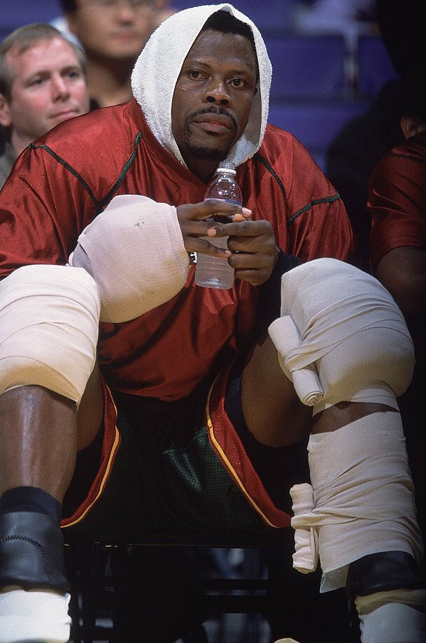 Happy Birthday to Patrick Ewing who\s knee pads and bandages now make up 50% of the Earths landfill. 