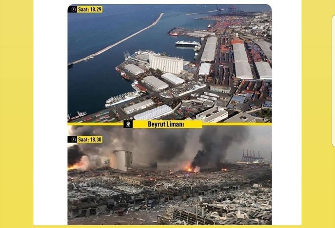 AslahanEsin's tweet photo. Hayatta hiç birşeyin garantisi yok.
Tek bir saniye bile yeter.
#Beirut 
#patlama https://t.co/ofpYZFrzve