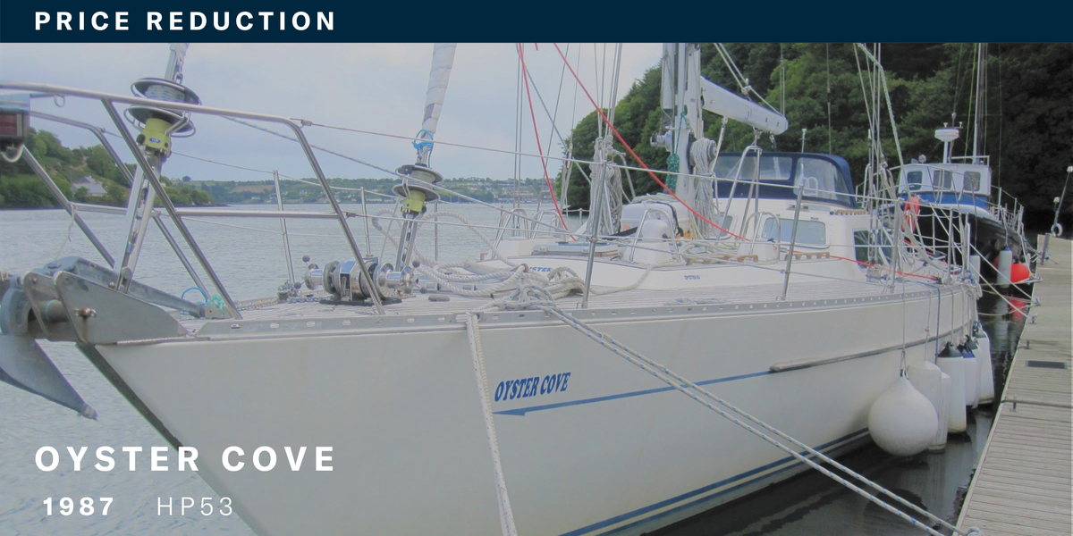 Oyster_Yachts's tweet photo. PRICE REDUCTION #HP53 OYSTER COVE Now only €120,000 VAT Paid! Lying Malta. 
Traditional offshore cruiser with fantastic blue water capability. Easily handled cutter rig with electric in-mast furling. 

https://t.co/D9BGt4IIhD
#Yachtbrokerage #OysterBrokerage https://t.co/3rCQV8Z6zx