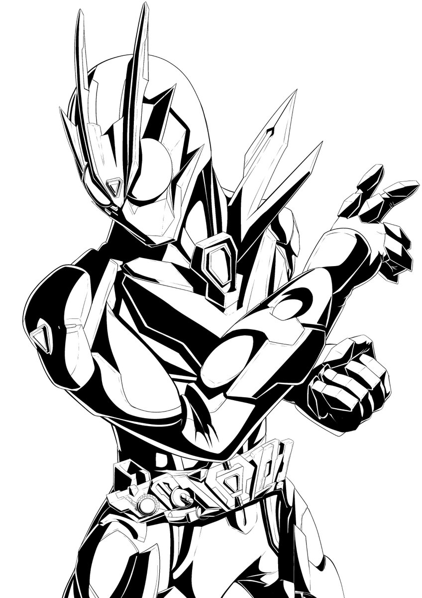 メカジキ弐號 Di Twitter 仮面ライダーゼロワン 仮面ライダーゼロツー イラスト 絵描きさんとつながりたい ベタ段階 T Co Xquedwfzdp Twitter