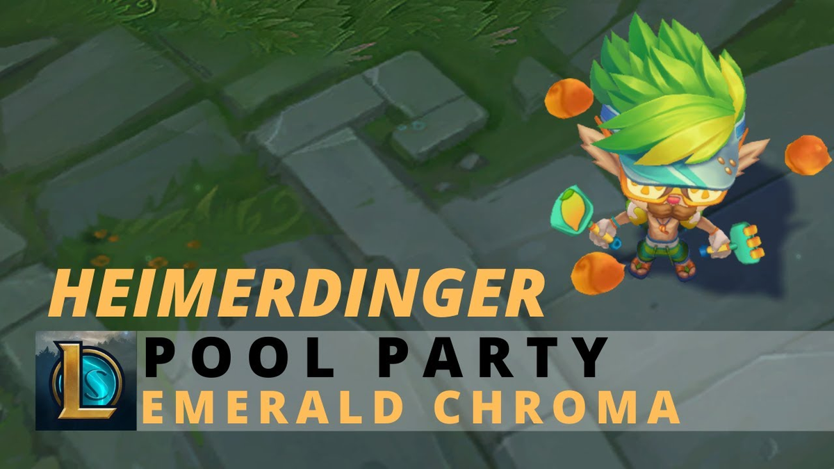 Hab dank dem #LPP noch 5 Pool Party Heimerdonger skins + grünem chroma zu verschenken :9 
Dazu müsst mir nur folgen, diesen tweet liken und retweeten. Gewinner werden morgen um 16 uhr ausgelost 😀