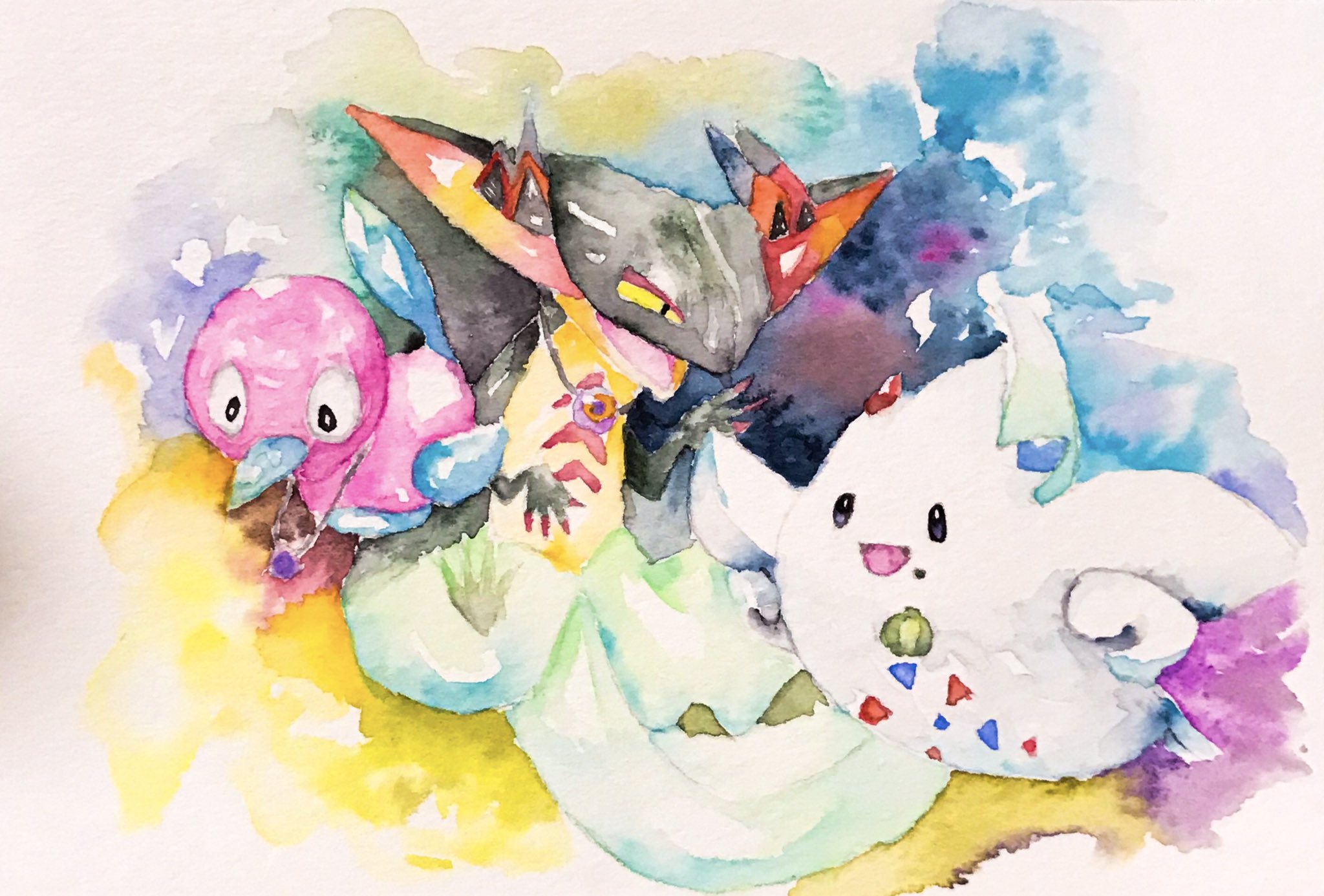 Keyaman 強くて可愛いは正義 ポケモン ファンアート 絵描きさんと繫がりたい イラスト好きな人と繋がりたい 夏の創作クラスタフォロー祭り Artwork Art 水彩画 ポケモン Pokemon ドラパルト トゲキッス ポリゴン2 T Co J8oazr51jn