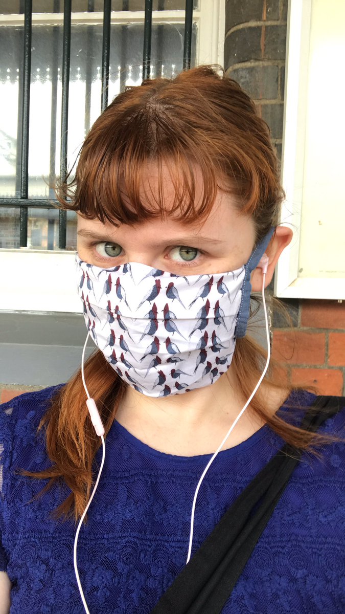 Love getting my first train in months and it’s cancelled At least my mask makes Anouk proud