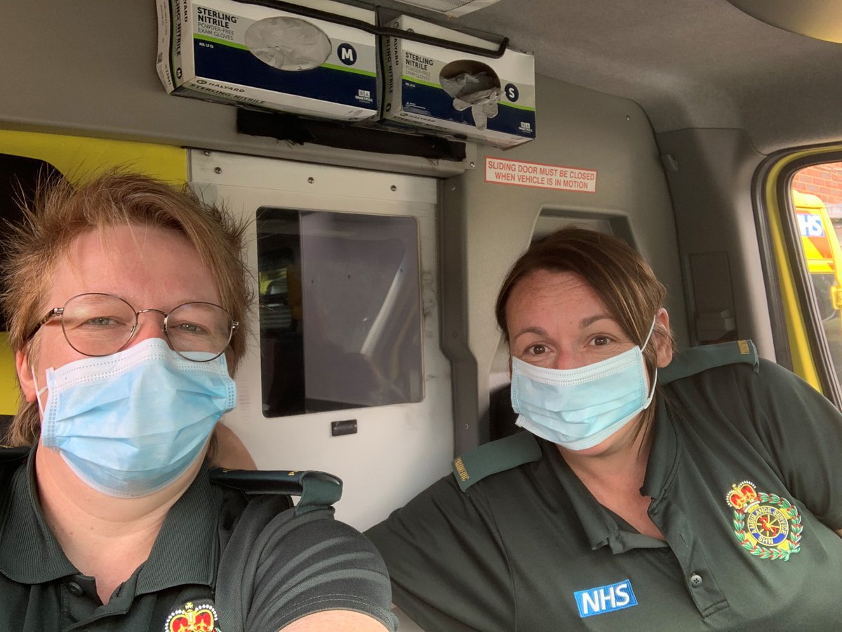 #TeamLAS Director of Ambulance Services Pauline (left) is on an ambulance shift today - in the north west of the capital and with crewmate Jane.

Our senior managers do shifts to keep their #paramedic skills refreshed and up to date.