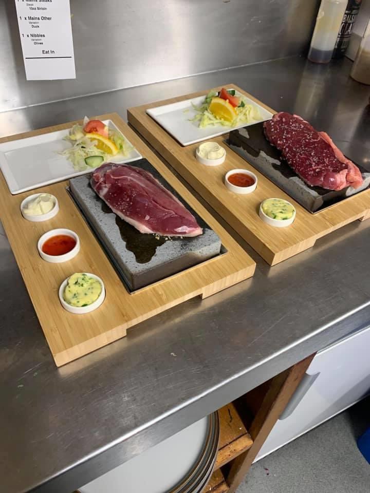 AshburtonColjan's tweet photo. Wow what a first night with the lava stones.

One table saved £59.70 on the eat out to help out scheme. 
#ashburton #dartmoor #EatOutToHelpOut #devon #steak https://t.co/QJDF7pzcHR