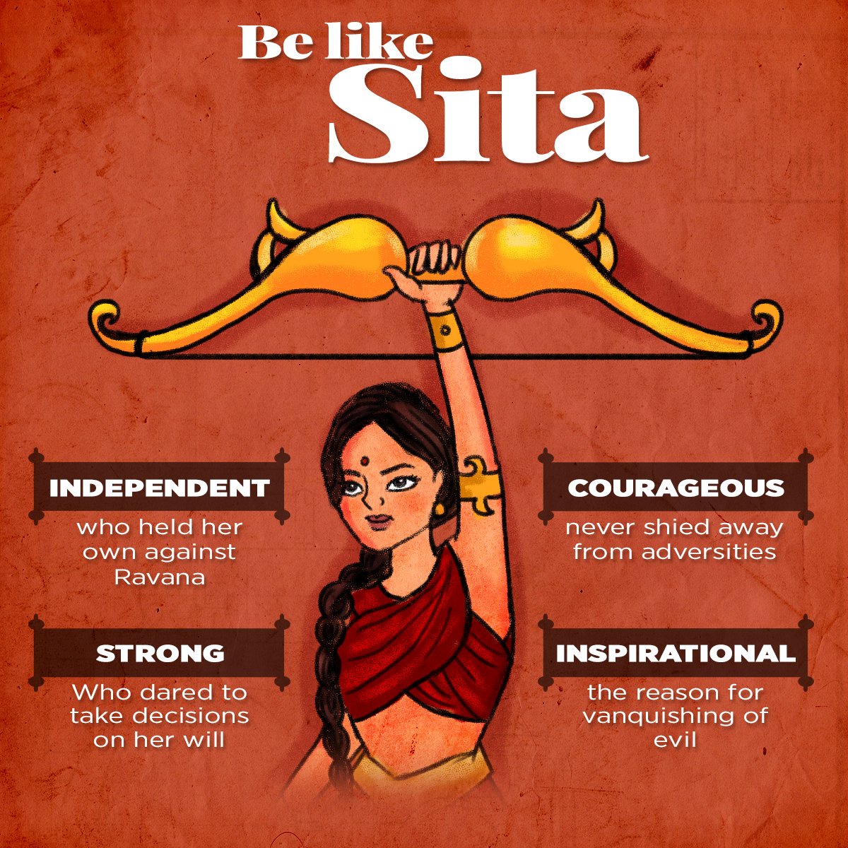 2. Be like Sita - independent, courageous, humble and more.. #LessonsFromRamayana  #JaiShriRam  #RamMandir
