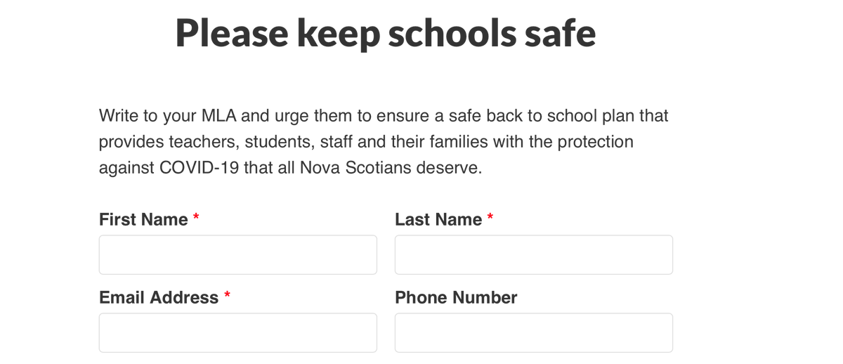 NSTeachersUnion's tweet photo. If you want to urge your MLA to support a safe return to school this September, you can do so by visiting https://t.co/A11zXjoWtT and scrolling to the bottom of the home page. https://t.co/16RCanYu0I