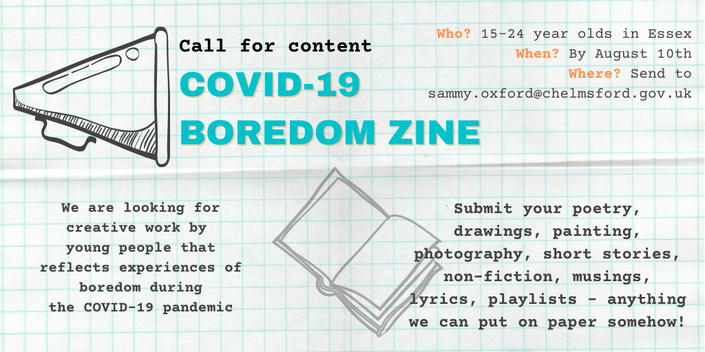 📢Introducing: THE BOREDOM PROJECT 💤

An exciting new project in collaboration with @chelmscreatives &amp;  <a href="/Tina_S_Kendall/">Tina Kendall</a> getting people to respond to their experiences of boredom during lockdown via a series of virtual workshops. 

For more visit: bsa.sc/boredom-project