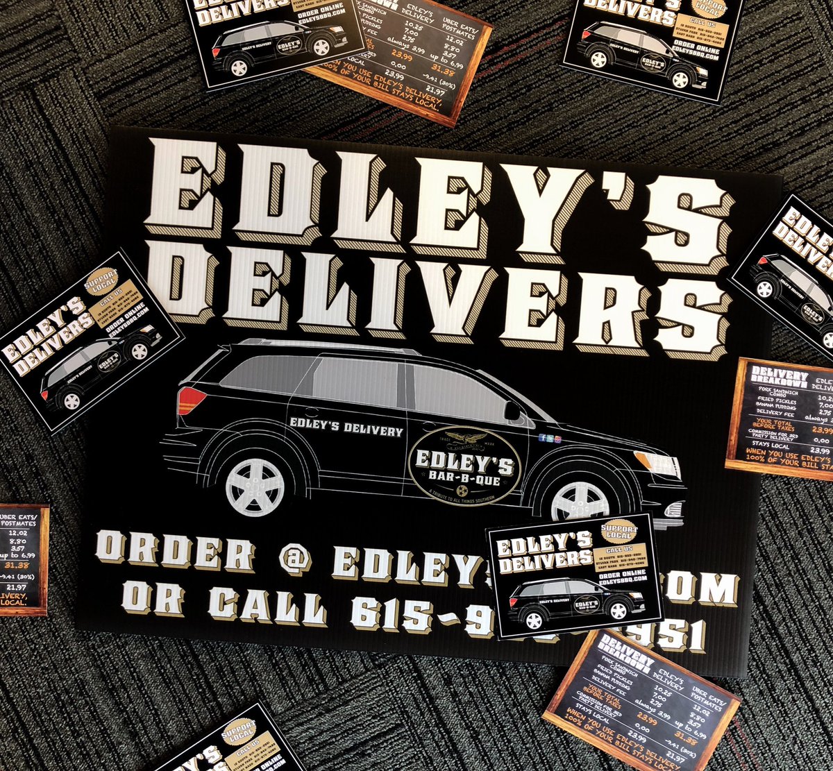 Your favorite BBQ is now on wheels with Edley’s own delivery service! Congrats to the Edley’s team and thanks for letting us help launch your new service! #nashvillelocals