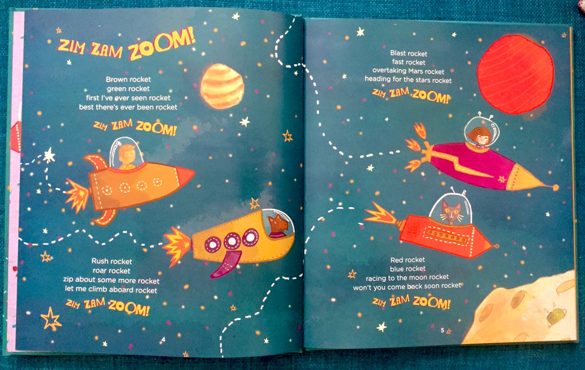 One of the best poets for Early Readers is  @jamescarterpoet. Zim Zam Zoom! is an exceptionally well produced collection. Playful, lyrical & interactive poems around familiar themes & experiences & rich illustrations by  @NicolaColton1 invite every child to join in   #PoetryMatters