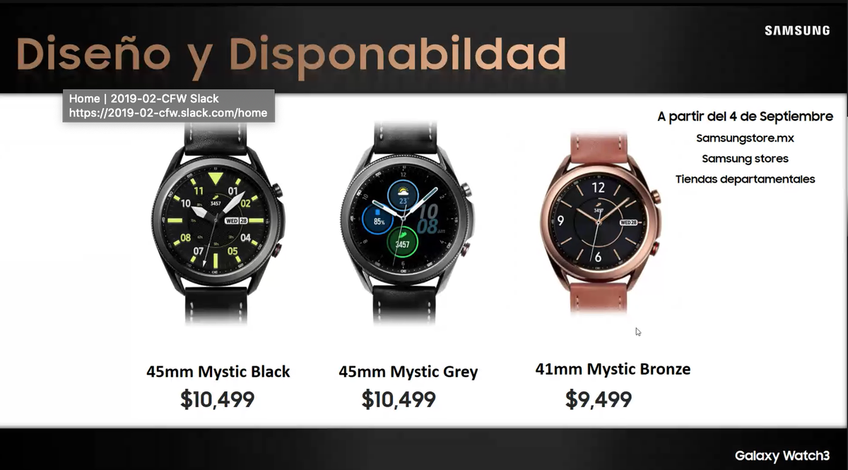 Aura_'s tweet photo. #GalaxyWatch3 a partir del 4 de septiembre
45mm - $10,499 MXN
41mm - 9,499 MXN
#SamsungEventNG #unpacked2020 #galaxyunpacked @samsungmobilemx https://t.co/C9x6xuR3NI