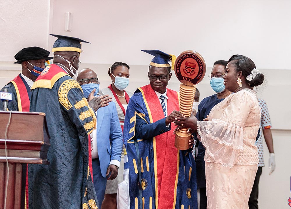 I’ll Lead UCC to Become a World Class Entrepreneurial University - Prof. Johnson Nyarko Boampong.  #UCC #CapeVars #UniversityofCompetitiveChoice #uccinvestiture 
More at... bit.ly/3fvV8gT