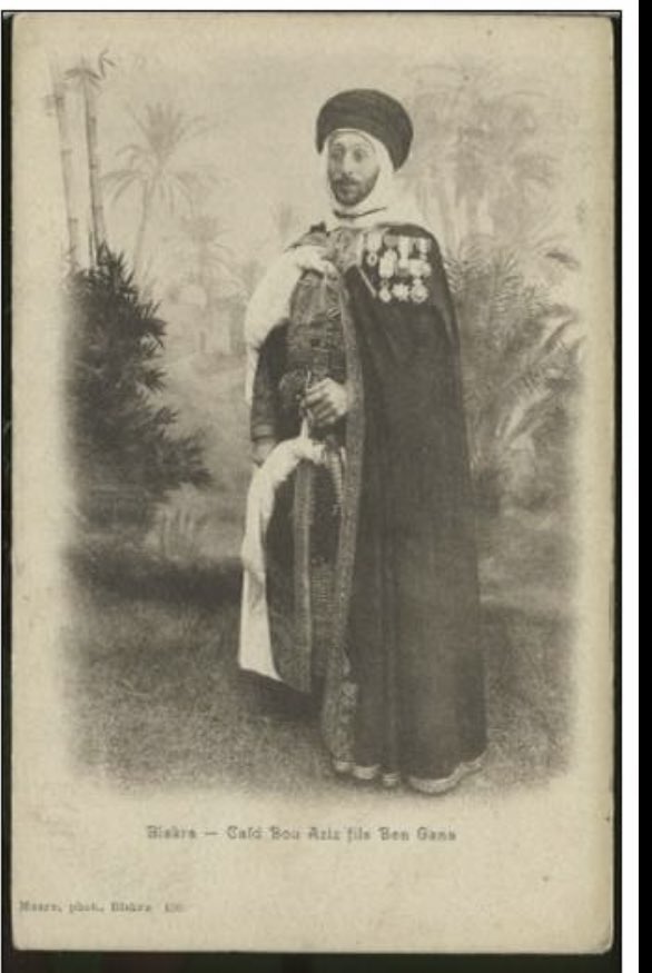 [ Du XXe siècle à nos jours.]Les différents Caid en Algérie habillé en caftan homme:Si Mohamed Ben BoubakerBen Gana