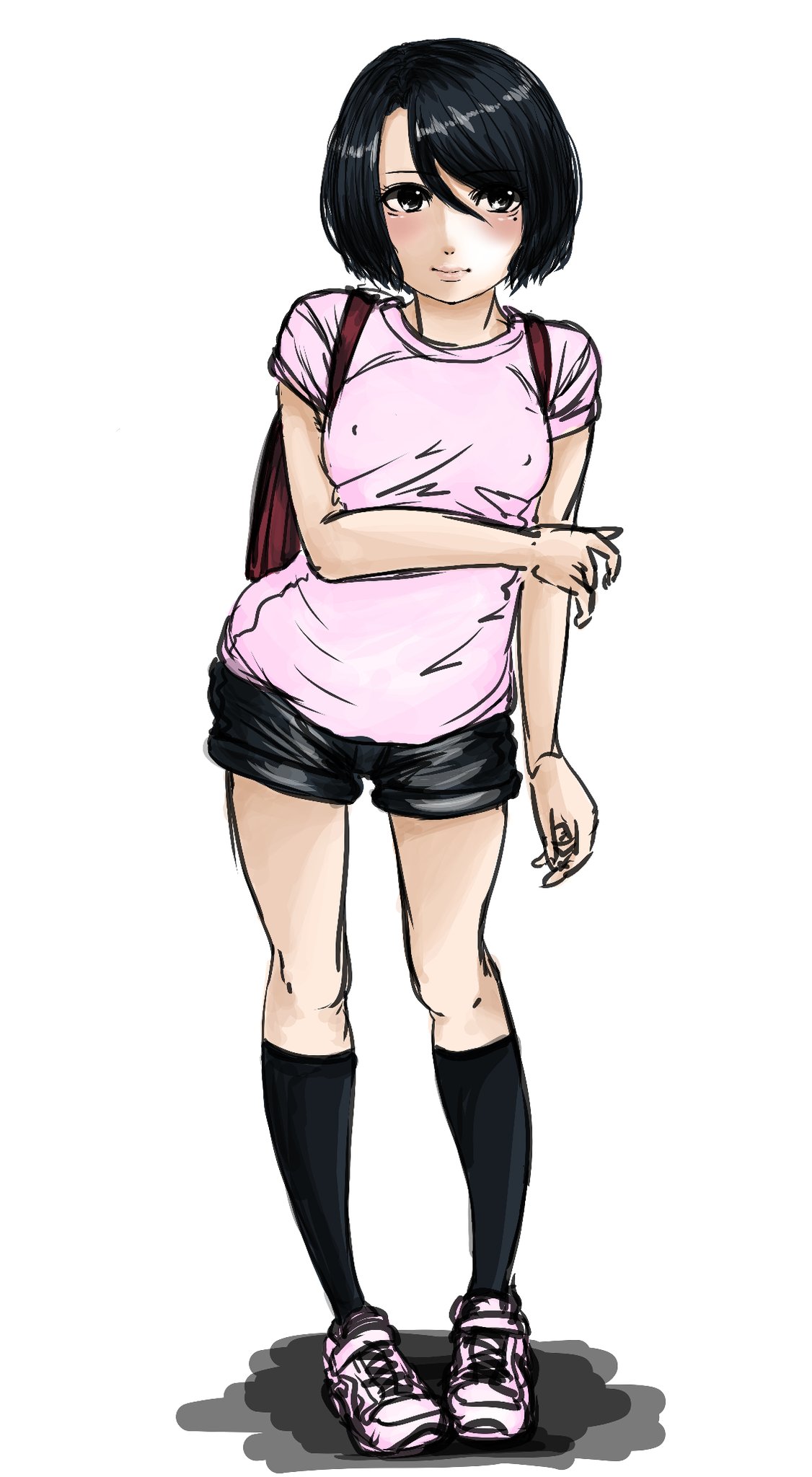 Suzumix Neclove 久々に長い髪の根暗ちゃん 紫の下着にニーソックスっていう最高に趣味全開な格好にさせてます ロリ根暗ちゃんとどっちがいいです 根暗美人