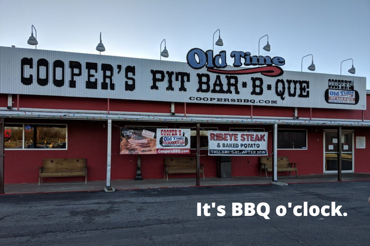 At our place, the time is always right for delicious barbecue and great service.