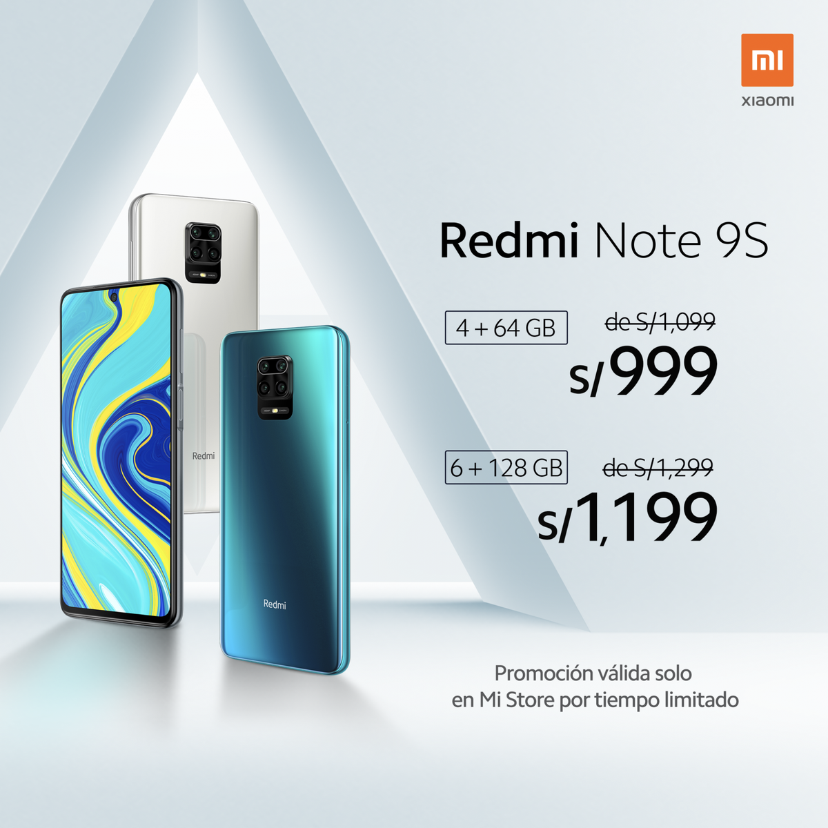XiaomiPeru's tweet photo. #RedmiNote9S Ahora en promoción por tiempo limitado hasta el 09 de agosto en todas nuestras tiendas Mi Store.
#PoderParaGanar #LaLeyendaContinua https://t.co/ujjcUDcFlM