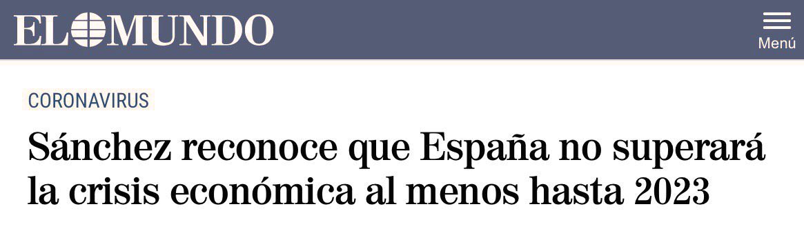 pablocasado_'s tweet photo. Sánchez admite que es incapaz de superar la crisis hasta el 2023. A pesar de la ingente ayuda de la UE con 300.000 millones€ del FRR, BCE, BEI, SURE y MEDE. No podemos ser cómplices de otro gobierno socialista que se rinde al paro masivo. Hay un PlanB pero se niegan a impulsarlo https://t.co/ay09mNgbAe