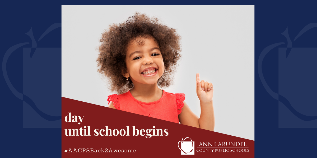AACountySchools's tweet photo. 1 day until school begins
#AACPSBack2Awesome https://t.co/N7ldi7uPsS