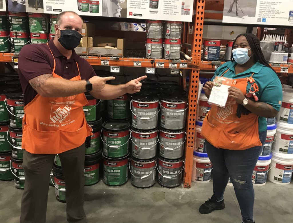 Asset Protection (@thd_ap_d154) on Twitter photo #SocialDistancing #OrangeBlooded #TakingCareOfOurPeople #HomerAward #BravoCard @AP_THD_6379 & @a_2da_j recognizing some outstanding associates for being great business partners and executing A.P. Standards and Plays! #OnTheOffense @JacobRobertsTHD @paddleboardjlc <a href="/Homedepot_6379/">Home Depot #6379</a> #SocialDistancing #OrangeBlooded #TakingCareOfOurPeople #HomerAward #BravoCard @AP_THD_6379 & @a_2da_j recognizing some outstanding associates for being great business partners and executing A.P. Standards and Plays! #OnTheOffense @JacobRobertsTHD @paddleboardjlc <a href="/Homedepot_6379/">Home Depot #6379</a>