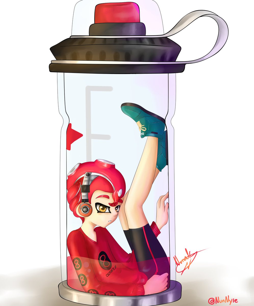NunNyle's tweet photo. Después de un rato ya estoy retomando los dibujos en botellas, igual seguiré intercalando. 

#Splatoon2 #Splatoon #SplatoonManga #splatoonart #Corika #CorocoroManga #Octoling #SplatoonOctoexpanción #OctolingBoy #Corikahashi #SplatoonHashi #Splatonagent8 #OctolingSplatoon https://t.co/eu6t2kbXCf