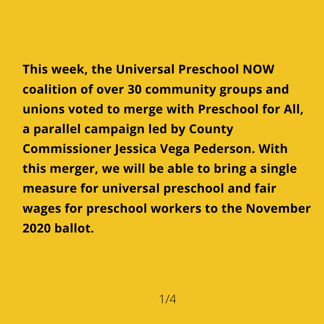 friendsofpfa's tweet photo. 🧵*Clears throat*
We have NEWS &amp; a statement. The tl;dr is that we have merged with Preschool for All, the MultCo plan for preschool. Thanks to your huge June turnout &amp; many fruitful conversations, the joint plan is TRULY universal &amp; guarantees a bare minimum $18/hr wage. (1/3) https://t.co/Y0iNd8nbeZ