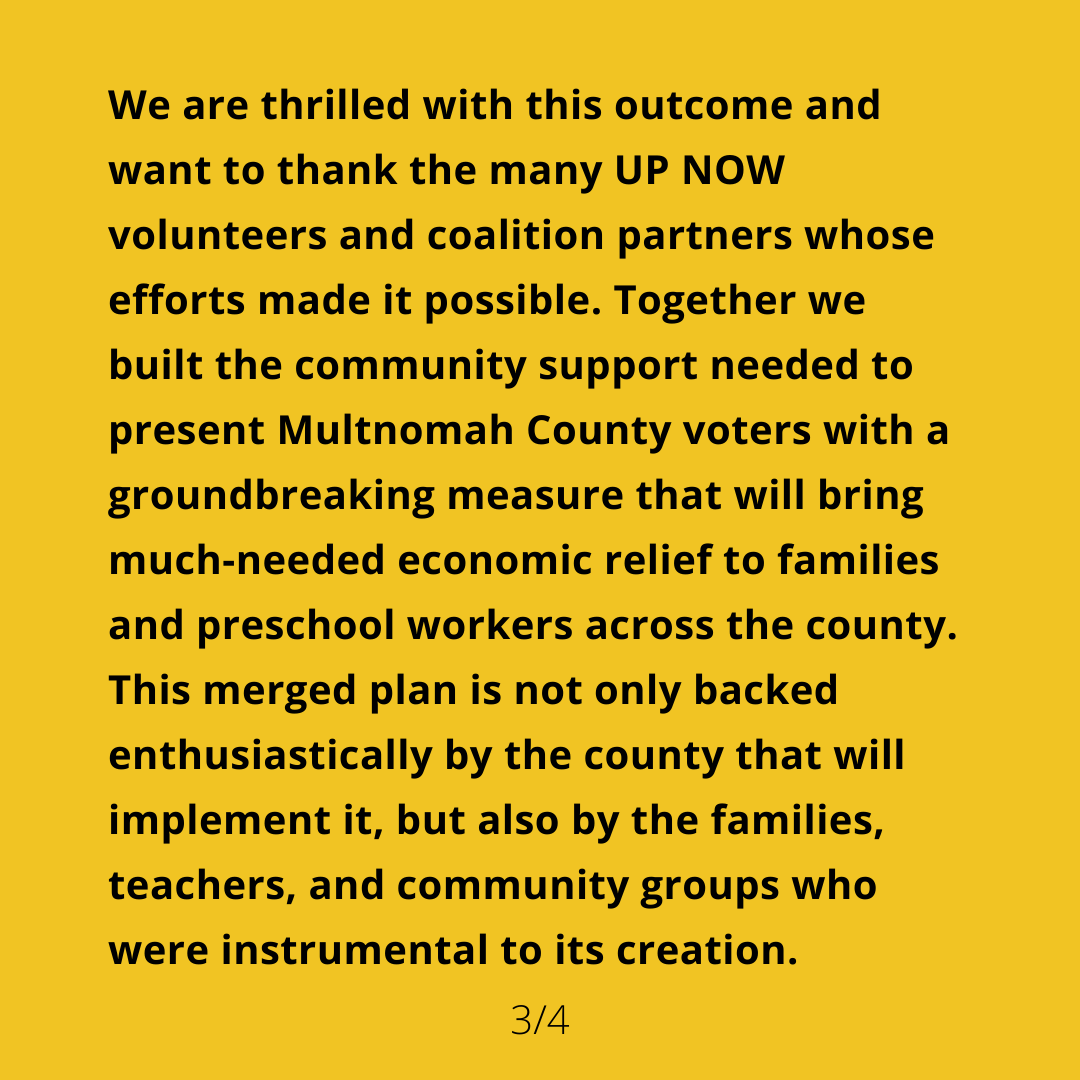 friendsofpfa's tweet photo. 🧵*Clears throat*
We have NEWS &amp; a statement. The tl;dr is that we have merged with Preschool for All, the MultCo plan for preschool. Thanks to your huge June turnout &amp; many fruitful conversations, the joint plan is TRULY universal &amp; guarantees a bare minimum $18/hr wage. (1/3) https://t.co/Y0iNd8nbeZ