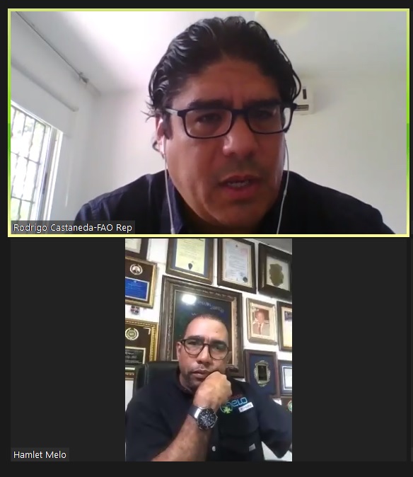 El Representante <a href="/RCastanedaFAO/">Rodrigo Castañeda</a> y el Coordinador del Frente Parlamentario Contra el Hambre para Rep. Dom. y el Caribe, <a href="/Hamletamadomelo/">Hamlet Melo</a>, trazan pautas para establecer acciones de contribución a la lucha contra el hambre, que garanticen la #SeguridadAlimentaria en el país.