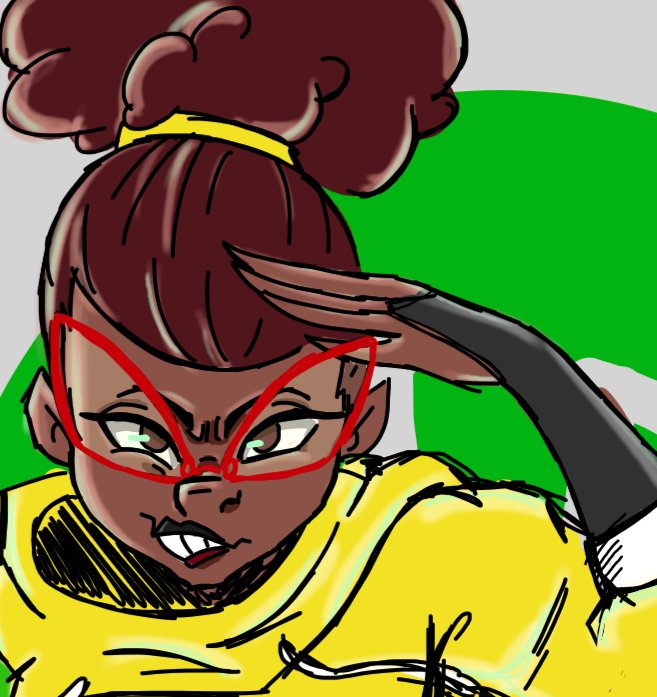 Spooky_Alexx's tweet photo. Quick doodle of April with her gorgeous new look! 
She's a queen👑✊🏾
#rottmnt #rottmntapril https://t.co/6tkxesjoYt