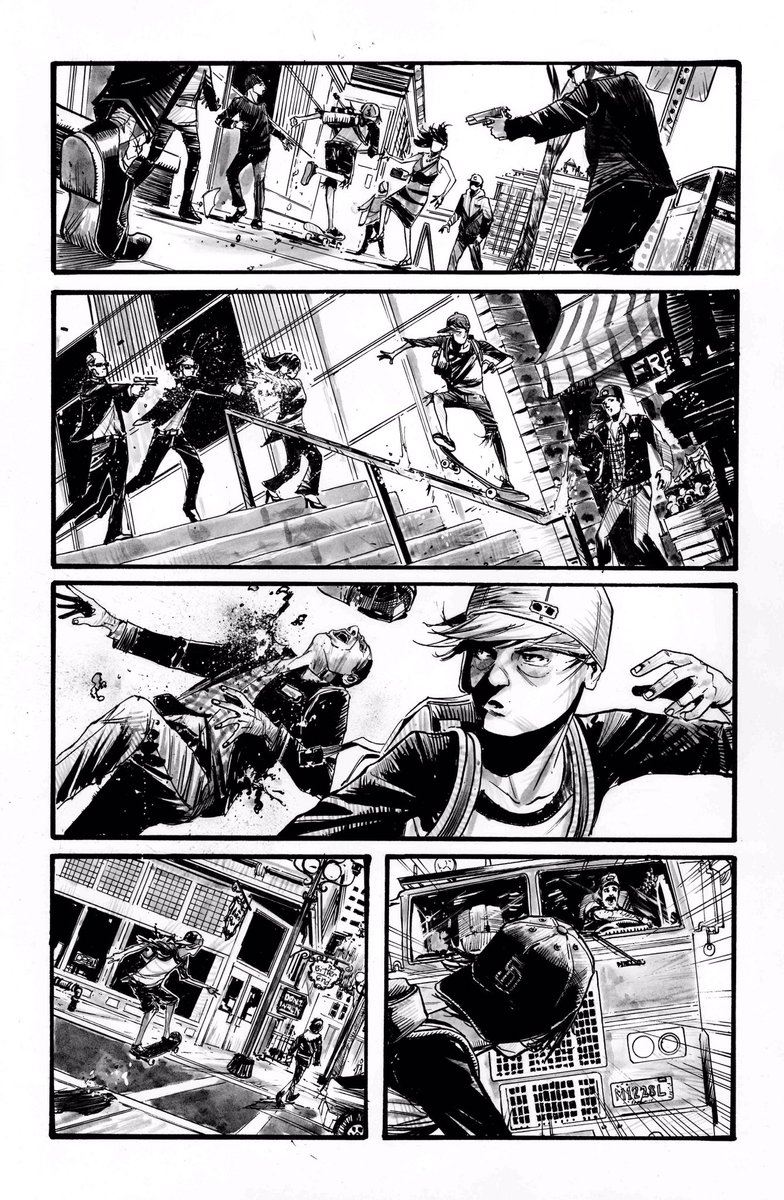 joshuacassara's tweet image. As a longtime skateboarder I was always bummed to see it portrayed terribly in comics, so I tried my best to do it justice with this sequence from a while back in THE TROOP with writer @NoelClarke.