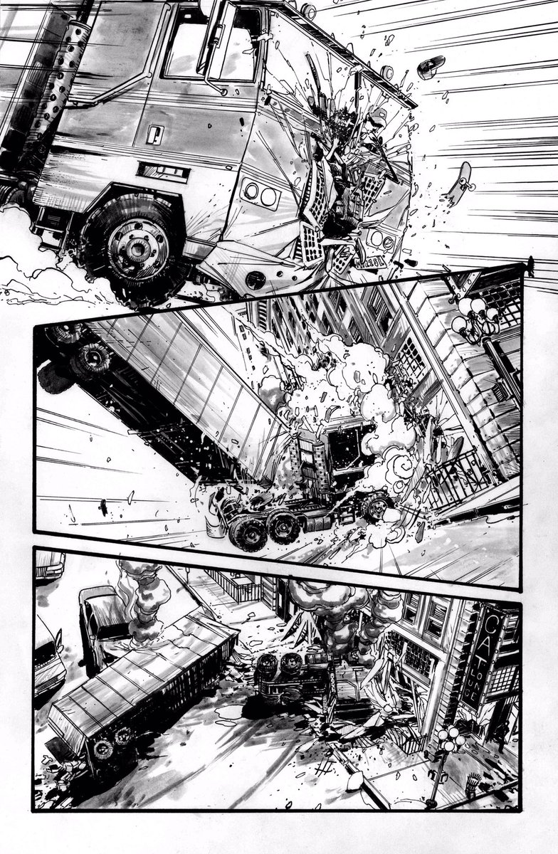 joshuacassara's tweet image. As a longtime skateboarder I was always bummed to see it portrayed terribly in comics, so I tried my best to do it justice with this sequence from a while back in THE TROOP with writer @NoelClarke.