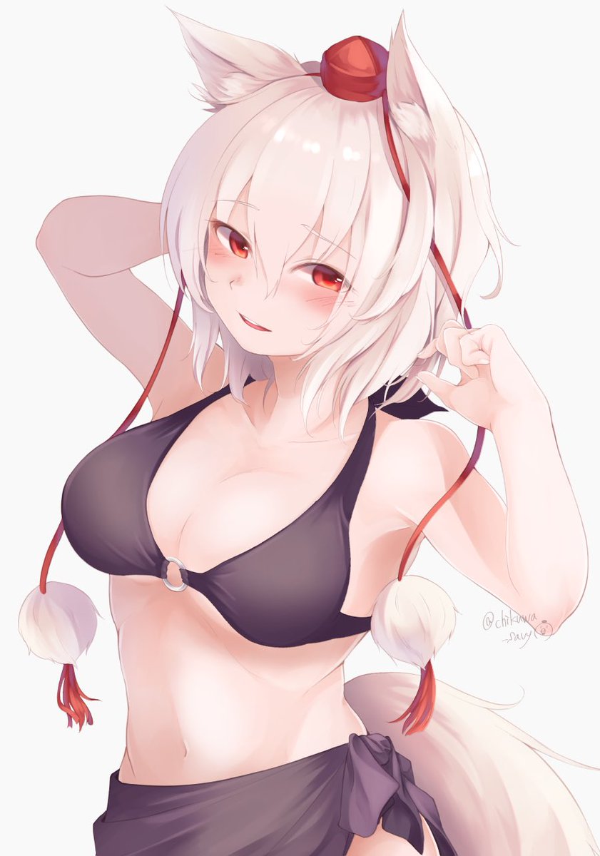 犬走椛 「もみ…☺️ 」|ちくわさびのイラスト