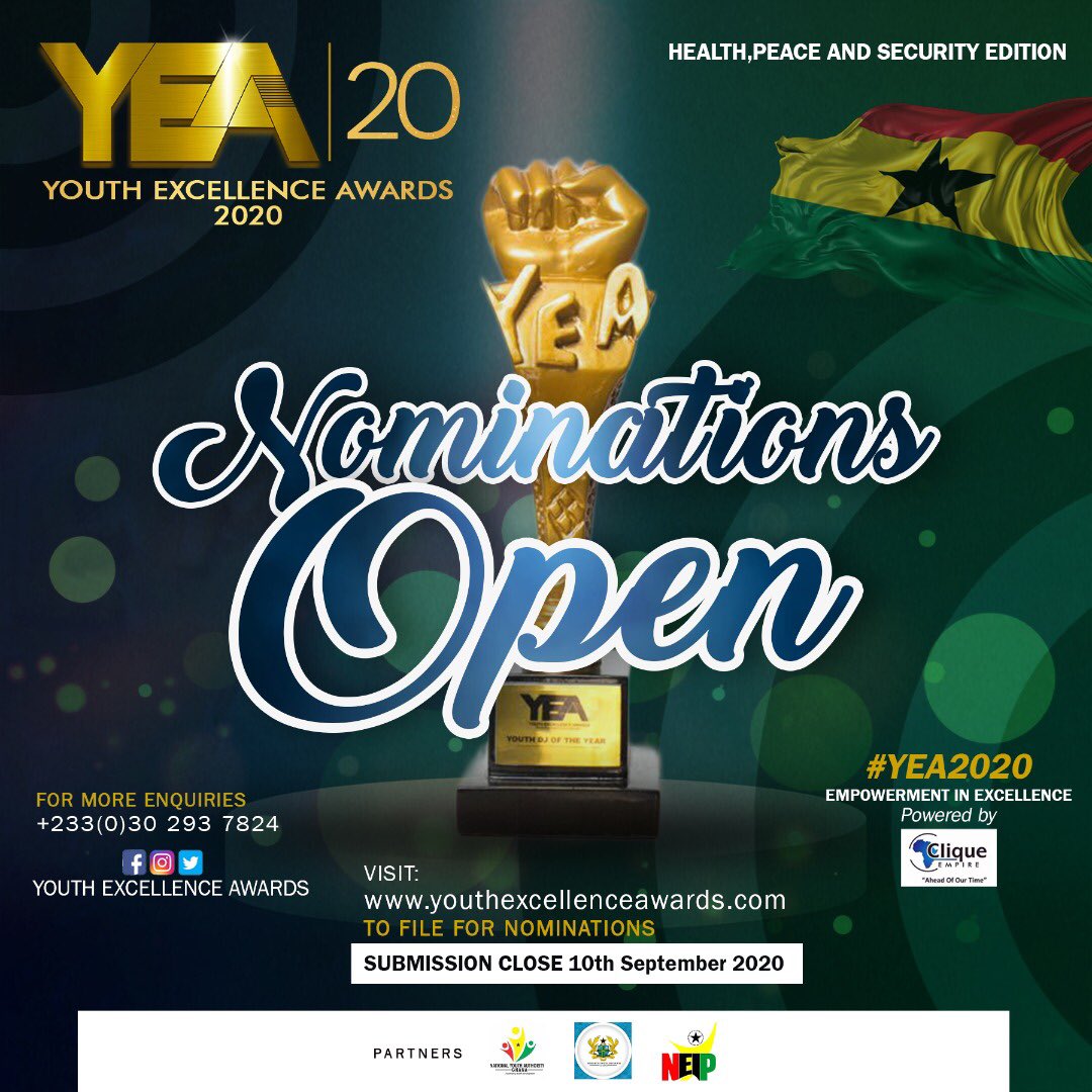 BrownghJay's tweet photo. THE WAIT IS OVER 

The Most prestigious National Youth Awards Scheme has opened it portal for filling of nominations. Are you between the ages of 18-40 years then click on https://t.co/Tw8hMIzwTh to file for nominations or nominate an individual who has impacted in his/her field https://t.co/gSRe4Hi8Xi