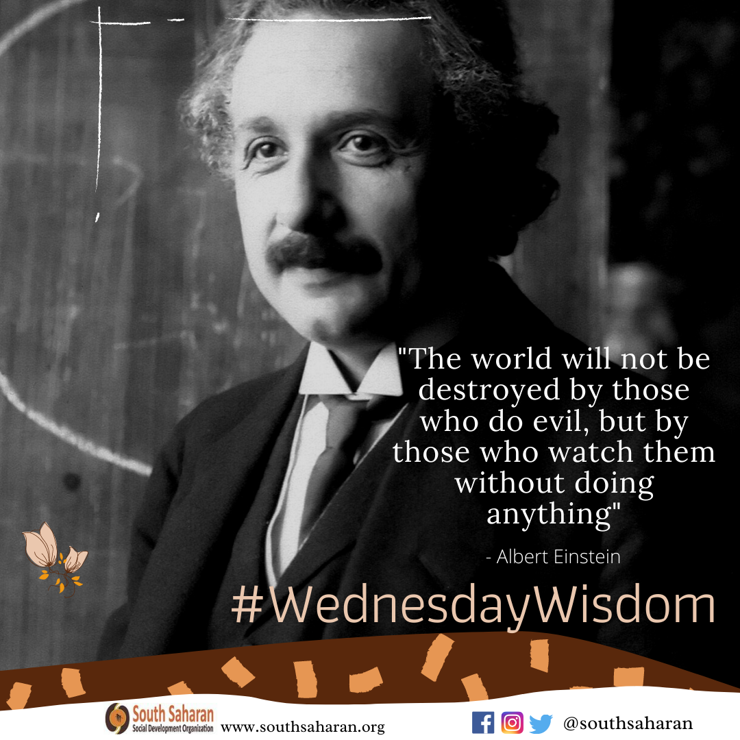 southsaharan's tweet photo. "The world will not be destroyed by those who do evil, but by those who watch them without doing anything"
- Albert Einstein.
Discover #SSDOProgram on Good Governance @ https://t.co/Yw3OKMvn14
#TheAwakening
#BeAwakened
#RevolutionNow
#WednesdayMotivation
#WednesdayWisdom https://t.co/6IJ1lyrAd0