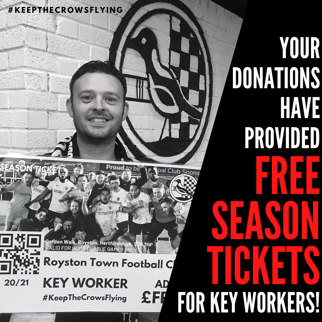 RoystonTownFC's tweet photo. Here's another local key worker who has received a FREE season ticket thanks to your generous donations to our #KeepTheCrowsFlying crowdfunding campaign - Thanks Adam for all you do with @GHHospice
#CROWS #COYC #ThankYouKeyWorkers https://t.co/F3doX4ykBK